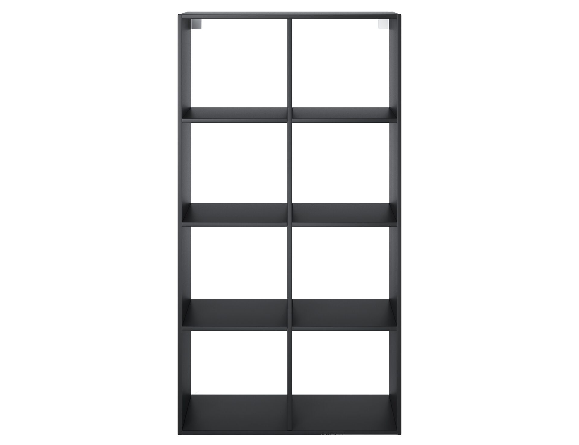 Postto juoda knygų lentyna