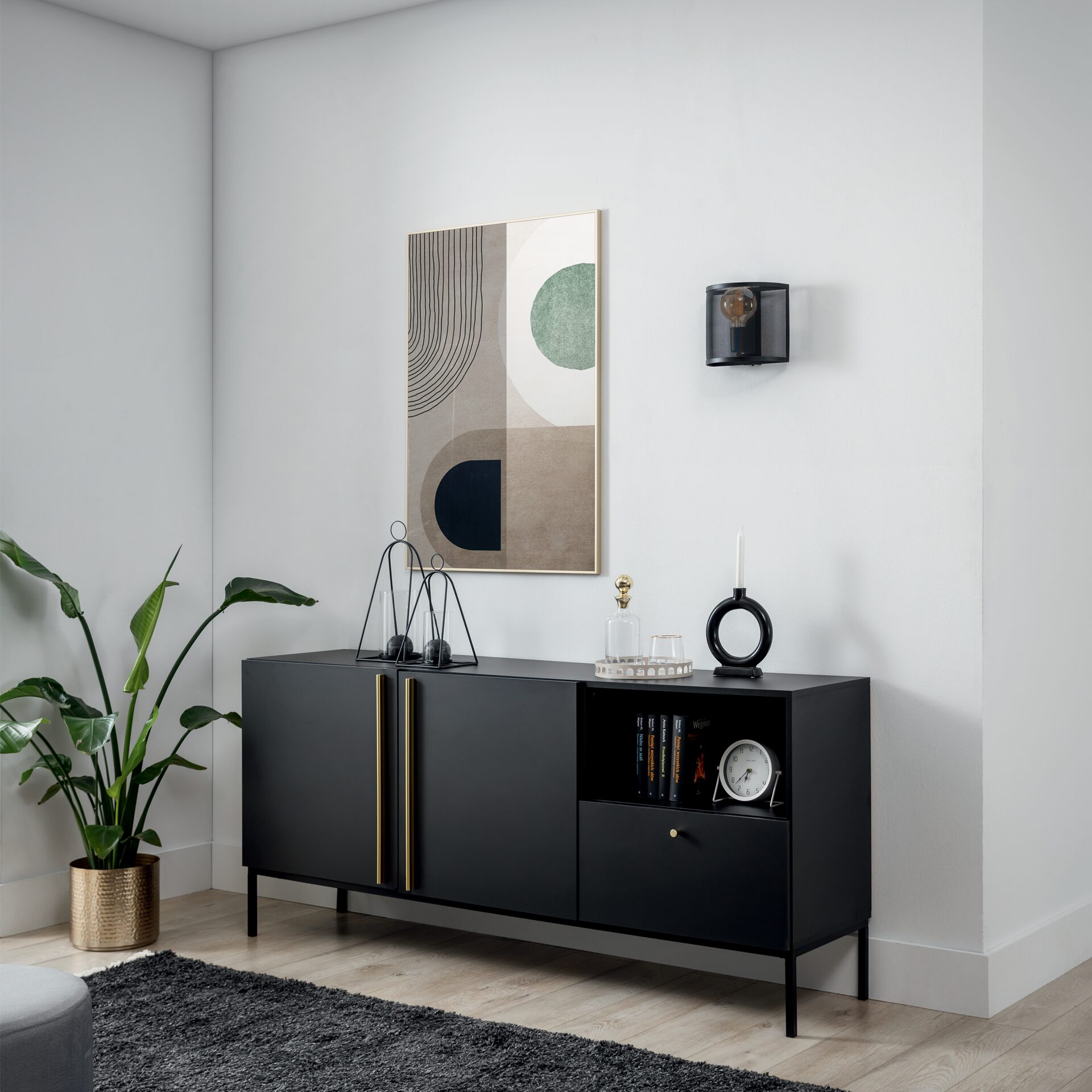 Gormar, 22x13x20cm Sieninis šviestuvas 1 juodas - Paveikslėlis 2