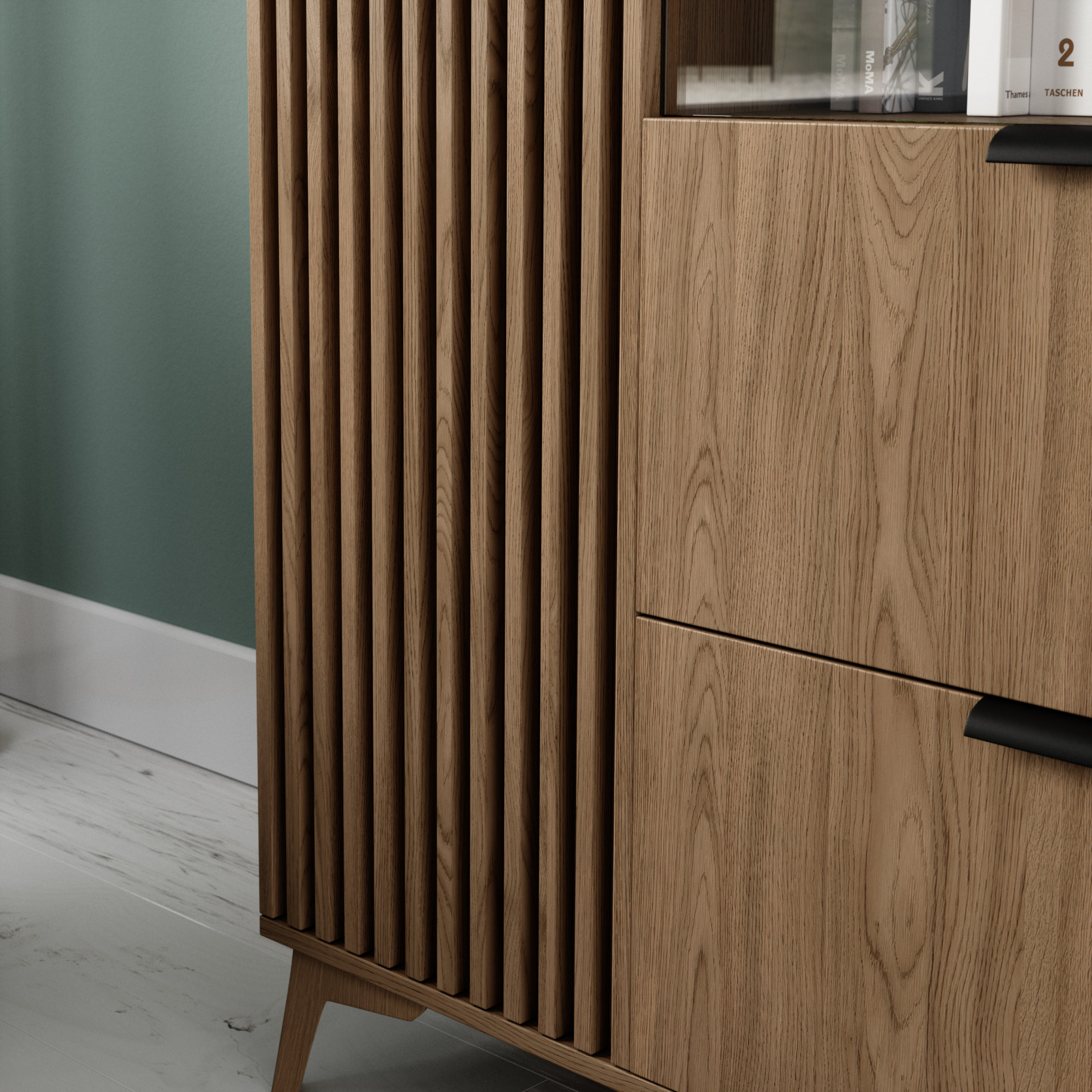 „Entsian 100 Artisan“ ąžuolo vitrina - Paveikslėlis 7