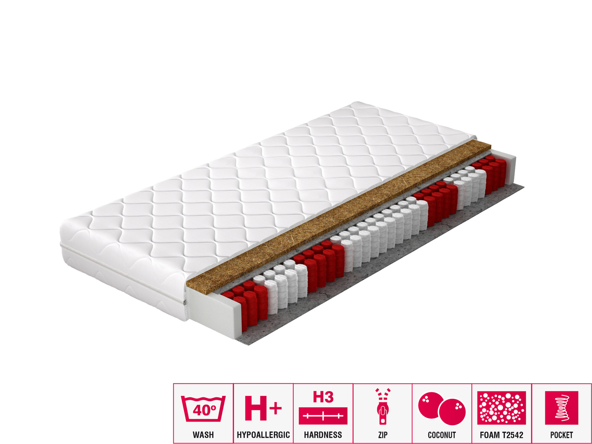 „Pini Pocket“ čiužinio užvalkalas, 160x200, hipoalerginis - Paveikslėlis 5