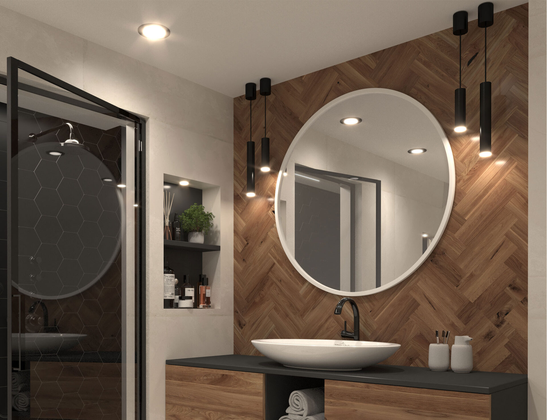 „Grace“ apvalus veidrodis, 100 cm, baltas — изображение 2