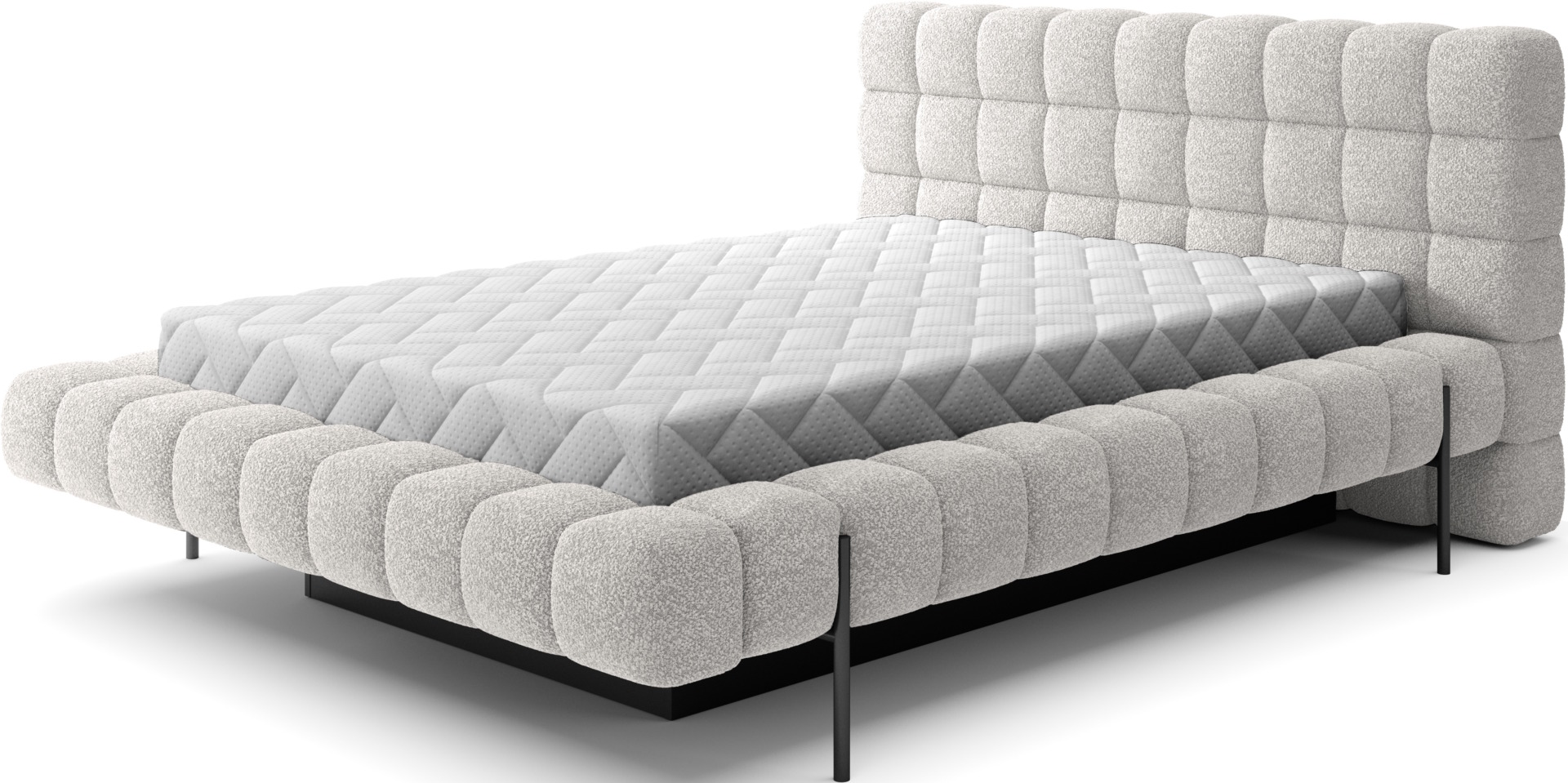 Purpurinė lova + metalinis rėmas/dujos/konteineris 180x200