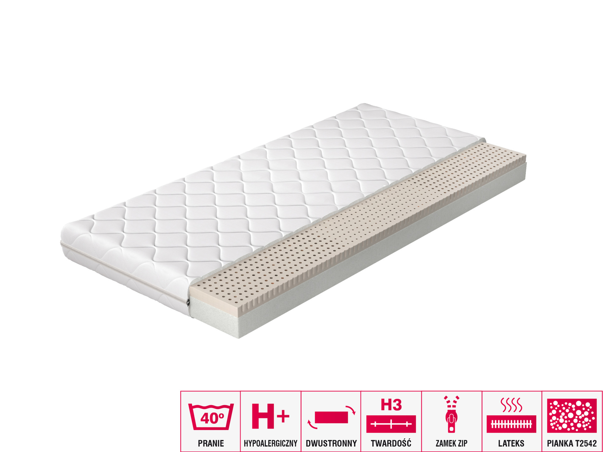 Moska latekso čiužinio 200x200 hipoalerginis užvalkalas - Paveikslėlis 3