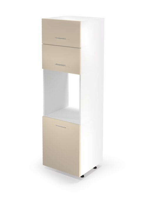 VENTO DP-60/214 aukšta krovininė spinta, spalva: balta / smėlio spalvos