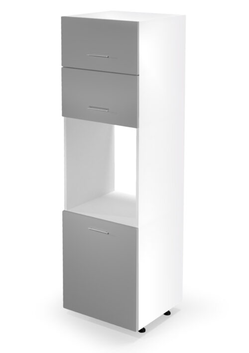VENTO DP-60/214 aukšta krovininė spinta, spalva: balta / šviesiai pilka