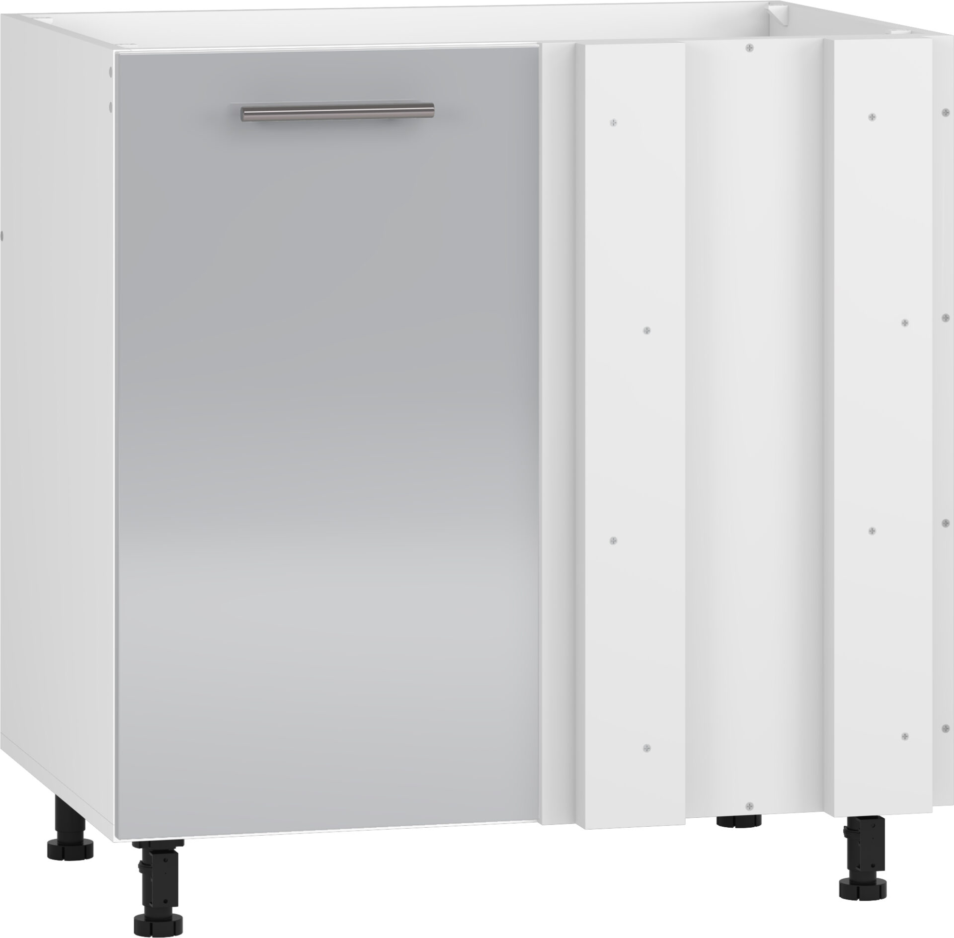 VENTO DK-80/82 kampinė kriauklės spintelė, spalva: balta / šviesiai pilka