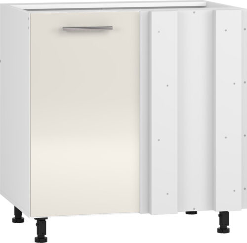 VENTO DN-100/82 kampinė apatinė spintelė, spalva: balta / smėlio spalvos