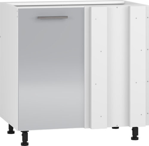 VENTO DN-100/82 kampinė apatinė spintelė, spalva: balta / šviesiai pilka