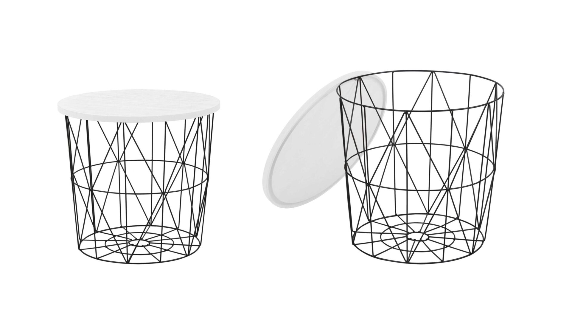 MARIFFA staliukas, spalva: balta / juoda