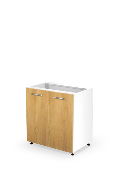 VENTO D-80/82 apatinė spintelė, spalva: balta / medaus ąžuolas