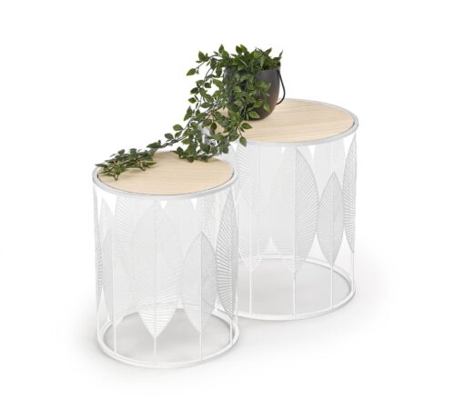 FOLLA 2 staliukų komplektas, natūrali / balta spalva