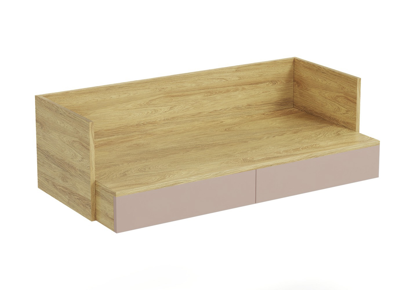 MOBIUS biuro stalas 2S spalva: hikorijos ąžuolas/balta