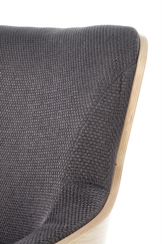 CHILLOUT laisvalaikio fotelis tamsiai pilkas / natūralus ąžuolas, kojos - juodos — изображение 7