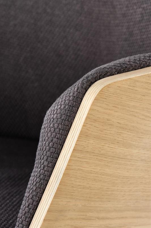 CHILLOUT laisvalaikio fotelis tamsiai pilkas / natūralus ąžuolas, kojos - juodos — изображение 8