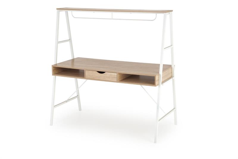 B48 rašomasis stalas sonoma ąžuolas / balta - Paveikslėlis 2