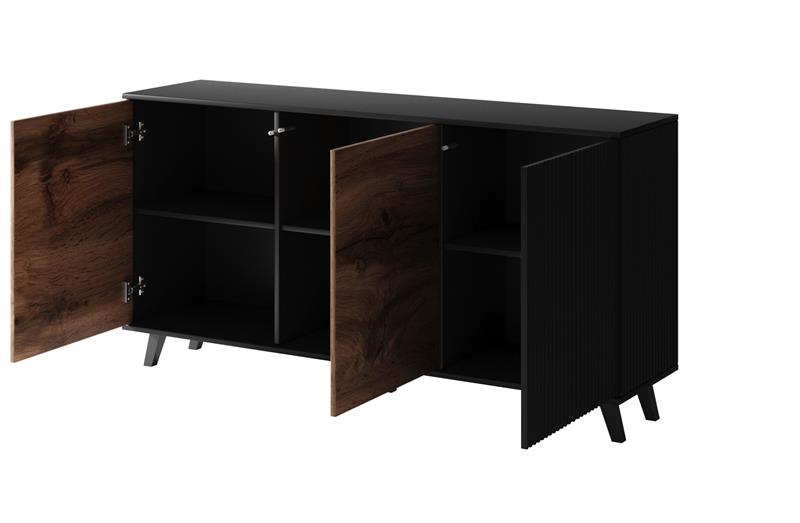 RANDOM KM-1 komoda, spalva: wotan ąžuolas/juoda — изображение 3