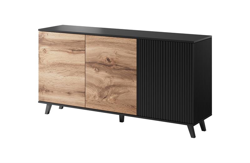 RANDOM KM-1 komoda, spalva: wotan ąžuolas/juoda — изображение 4