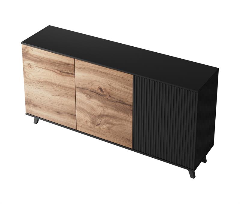 RANDOM KM-1 komoda, spalva: wotan ąžuolas/juoda — изображение 10