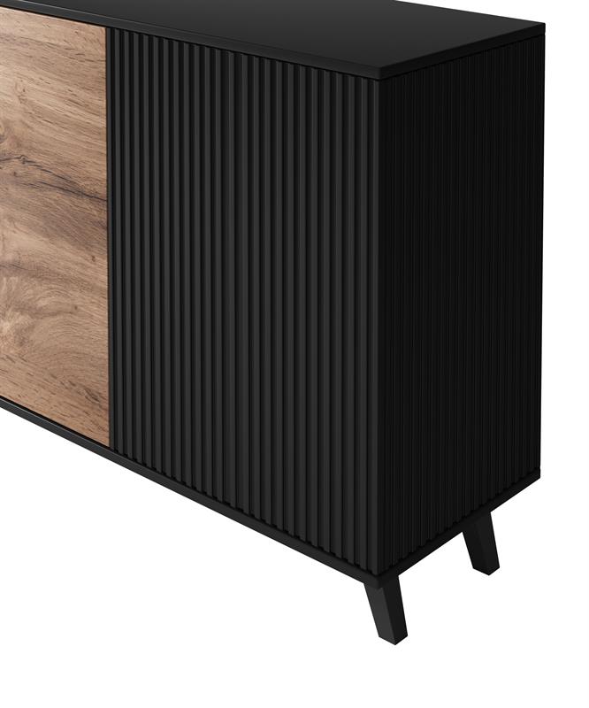 RANDOM KM-1 komoda, spalva: wotan ąžuolas/juoda — изображение 11