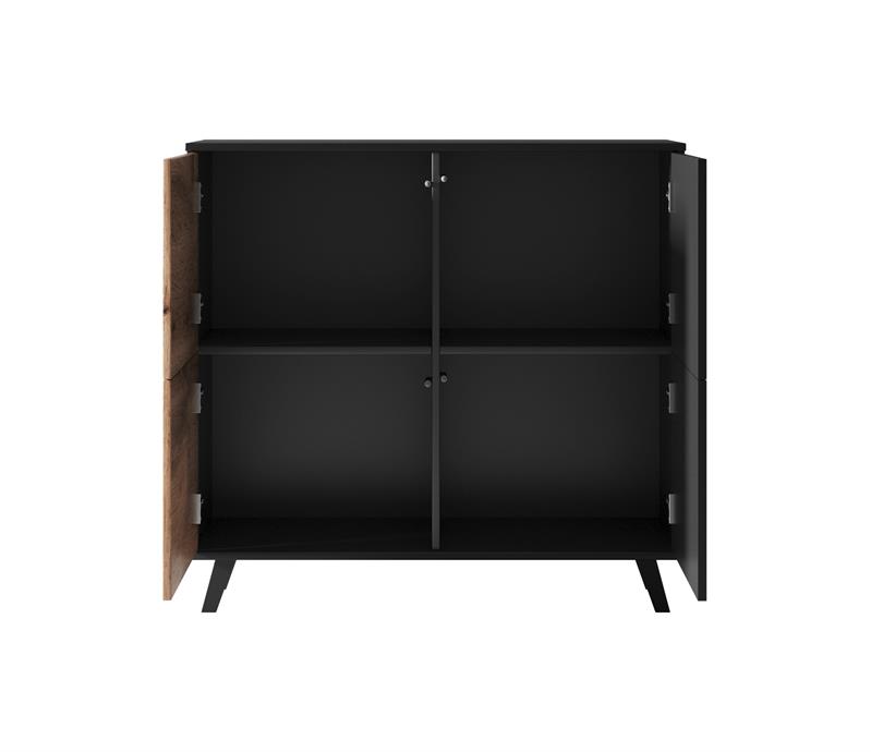 RANDOM KM-2 komoda, spalva: wotan ąžuolas/juoda — изображение 2