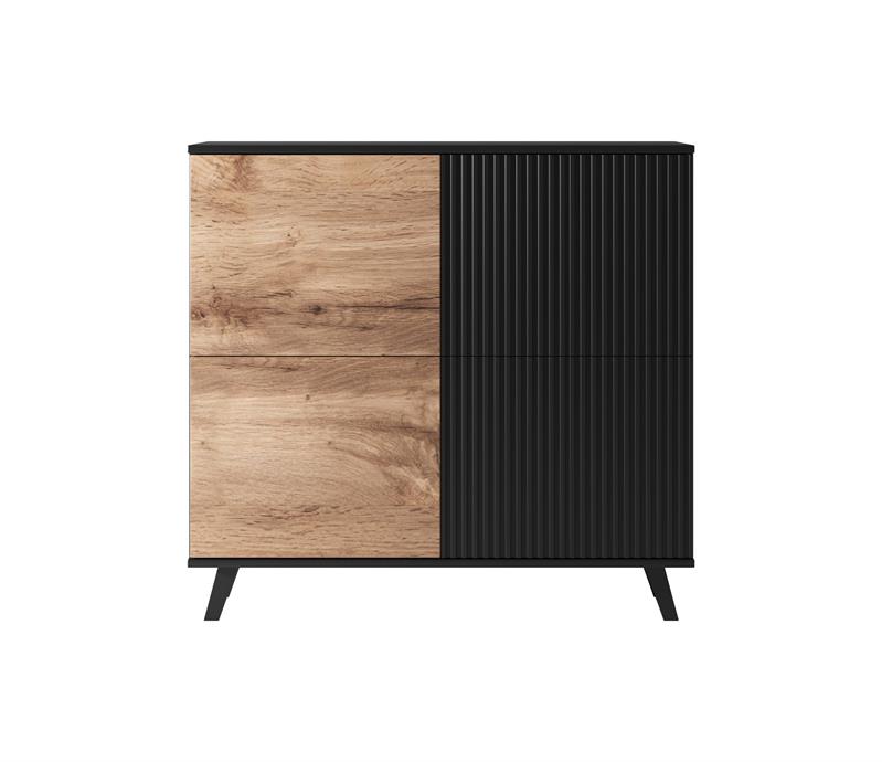 RANDOM KM-2 komoda, spalva: wotan ąžuolas/juoda — изображение 3