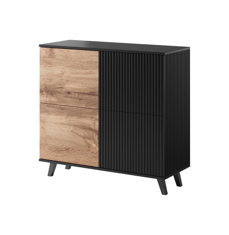 RANDOM KM-2 komoda, spalva: wotan ąžuolas/juoda — изображение 5