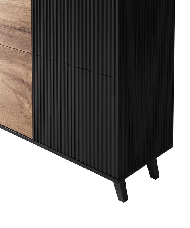 RANDOM KM-2 komoda, spalva: wotan ąžuolas/juoda — изображение 13