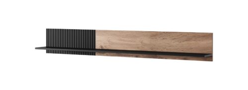 Pakabinama lentyna RANDOM P-2, spalva: wotan ąžuolas/juoda