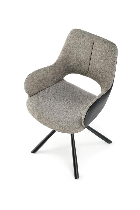 K494 kėdė, pilka / juoda - Paveikslėlis 2