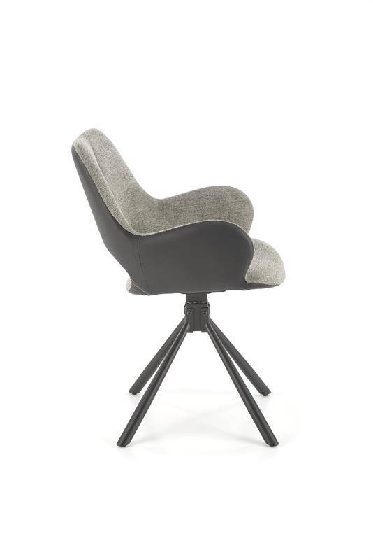 K494 kėdė, pilka / juoda - Paveikslėlis 4