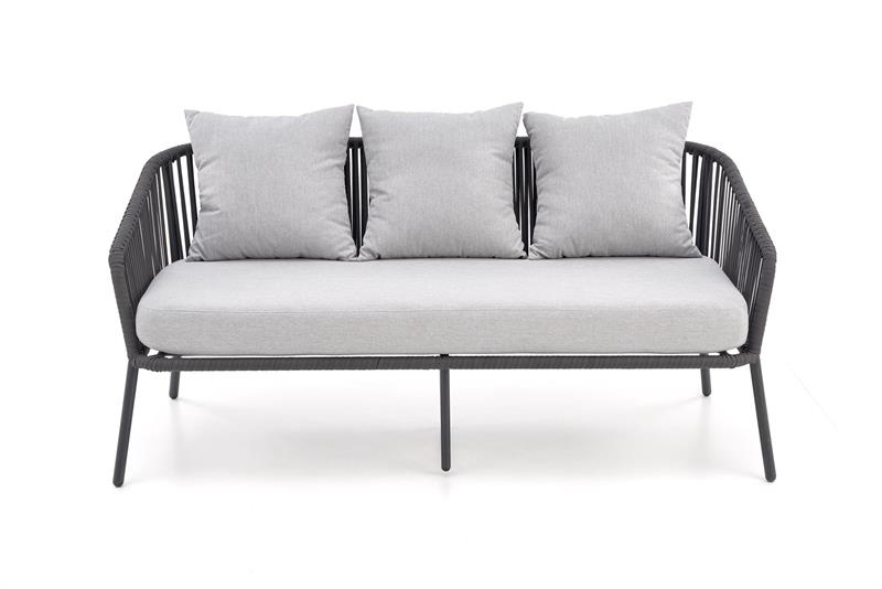 ROCCA sodo baldų komplektas (sofa + 2 foteliai + kavos staliukas), tamsiai pilka / šviesiai pilka — изображение 8