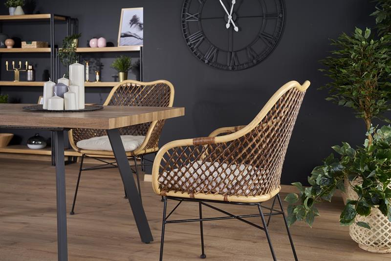 BERLIN prailginamasis stalas, riešutmedis / juoda — изображение 8