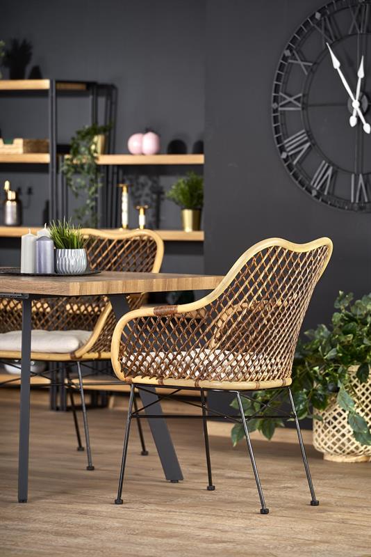 BERLIN prailginamasis stalas, riešutmedis / juoda — изображение 12