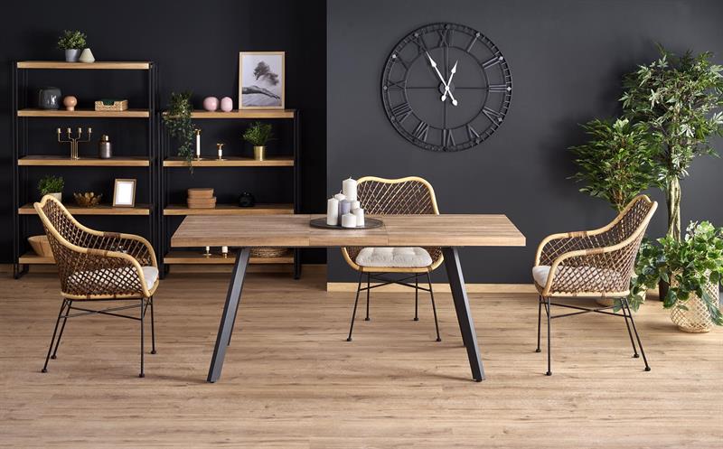 BERLIN prailginamasis stalas, riešutmedis / juoda — изображение 22