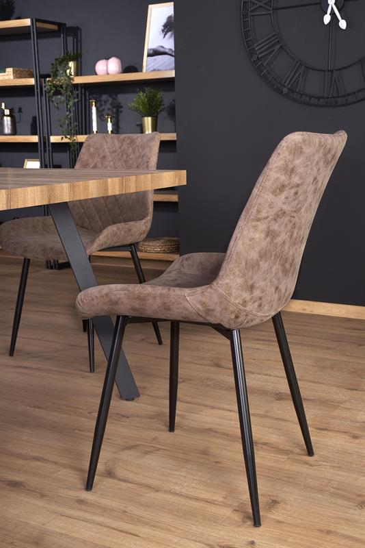 BERLIN prailginamasis stalas, riešutmedis / juoda — изображение 24