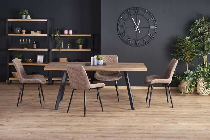 BERLIN prailginamasis stalas, riešutmedis / juoda — изображение 25