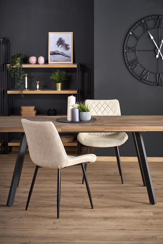 BERLIN prailginamasis stalas, riešutmedis / juoda — изображение 27