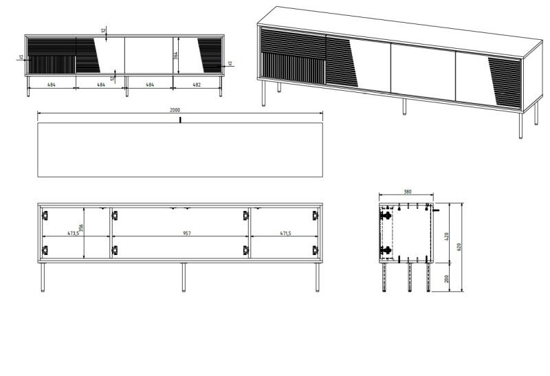 ABI TV staliuko kilimėlis kašmyrui/kilimėlis kašmyrui - Paveikslėlis 4