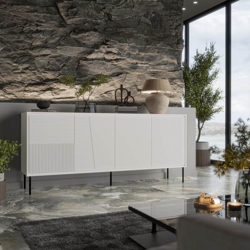 ABI komoda matinė balta/matinė balta