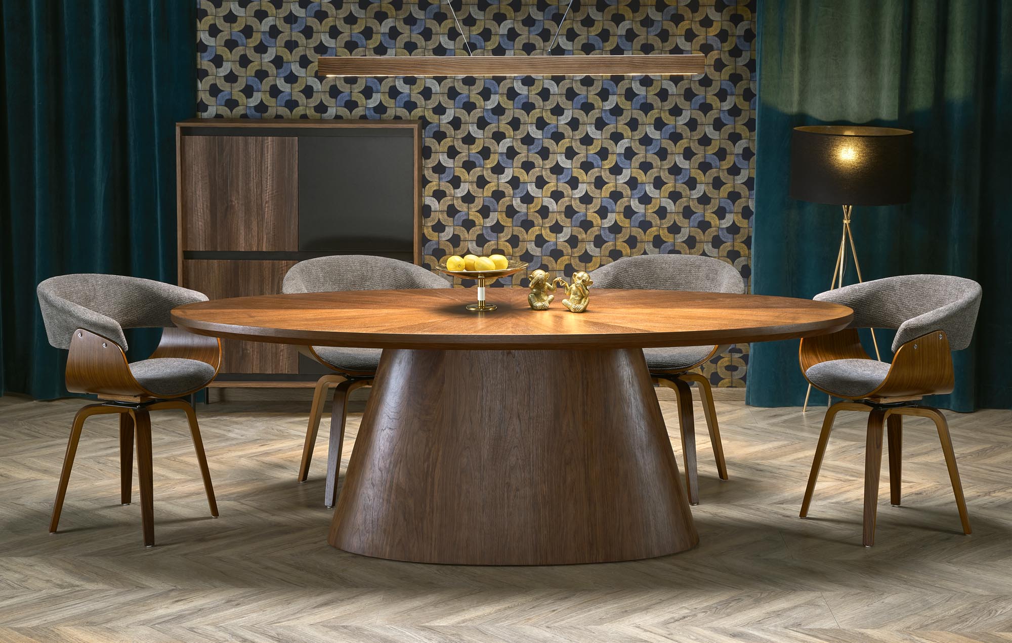 VAGNER stalas su riešutmedžio riešutu