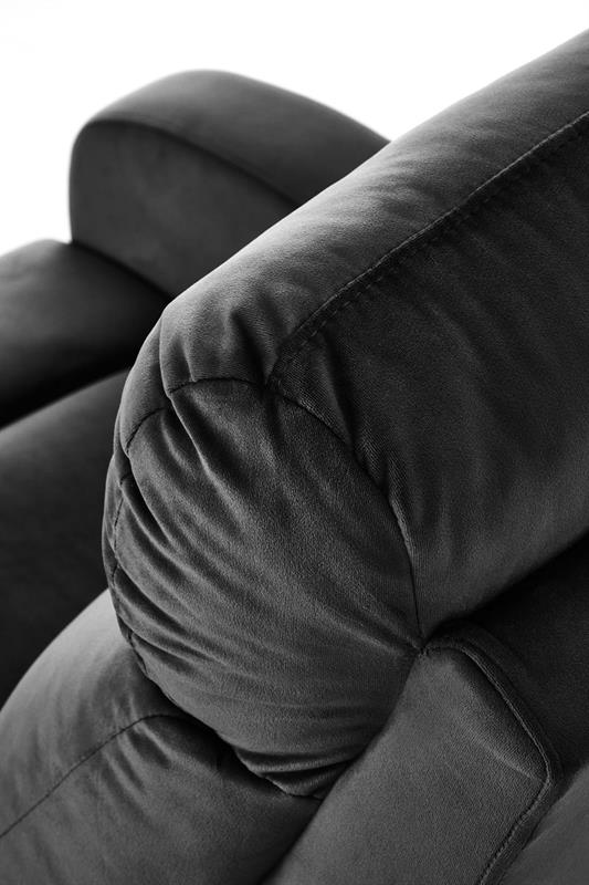 WONDER atlošiamas krėslas, juodas - Paveikslėlis 2