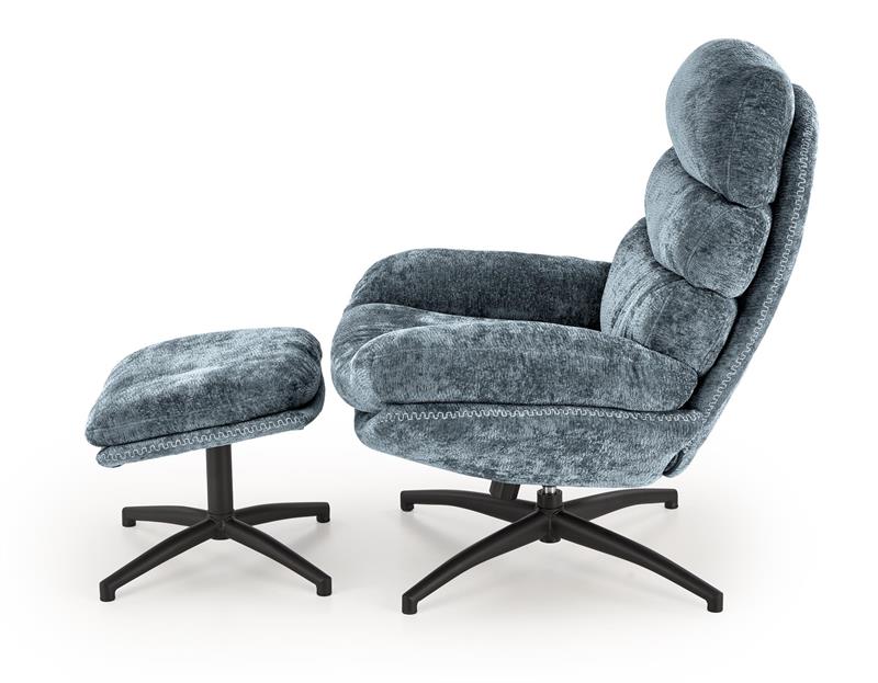 DARIO laisvalaikio kėdė su taburetėle, mėlyna — изображение 8