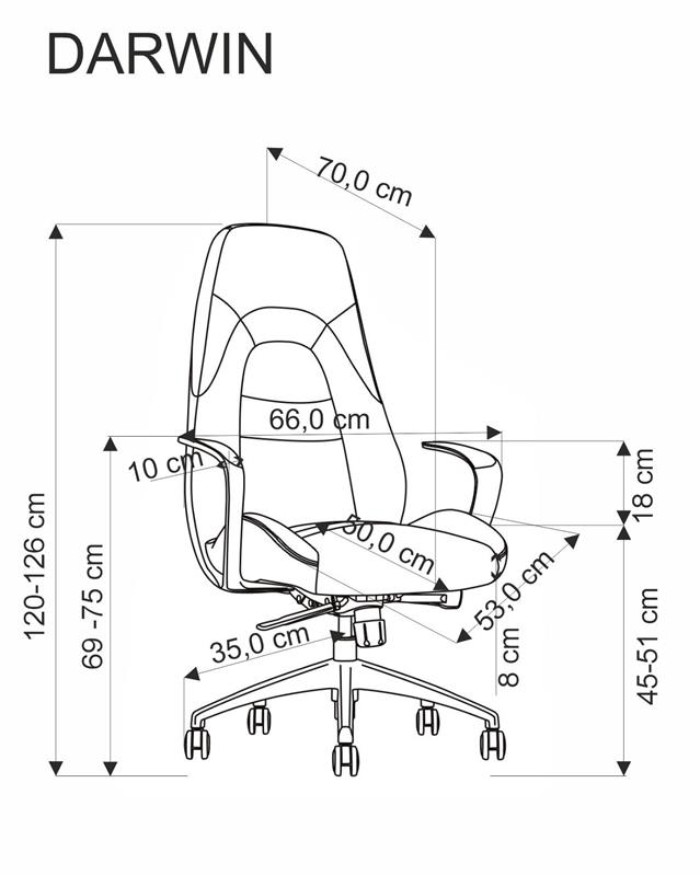 DARWIN biuro kėdė, kapučino spalvos — изображение 5