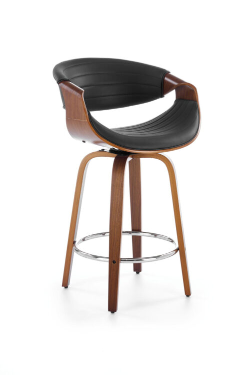 H123 baro kėdė, juoda / riešutmedžio