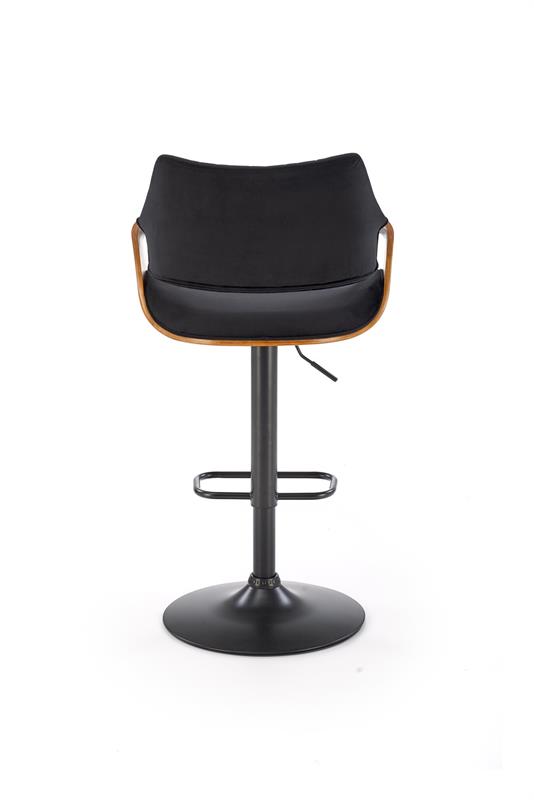 H124 baro kėdė, juoda / riešutmedžio - Paveikslėlis 2