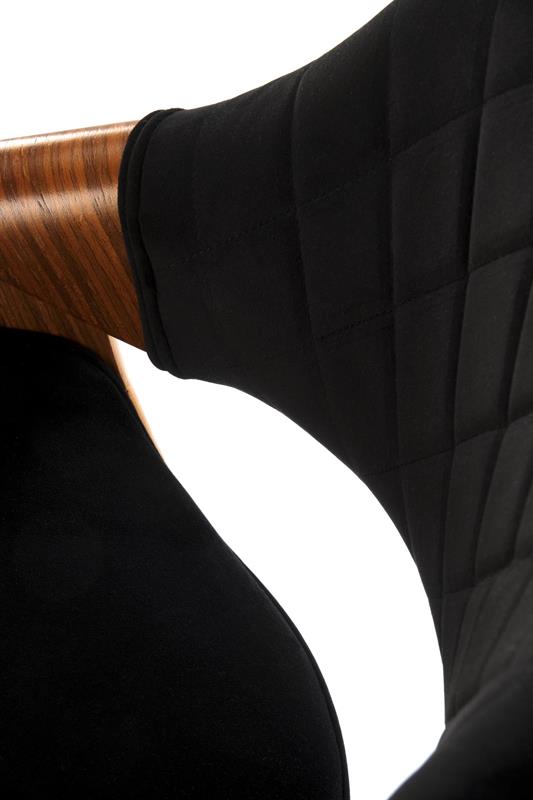 H124 baro kėdė, juoda / riešutmedžio - Paveikslėlis 6