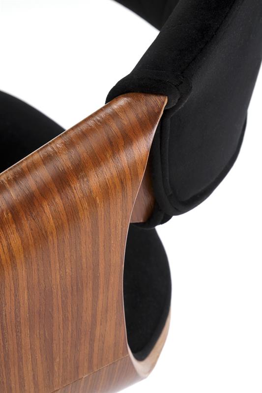 H124 baro kėdė, juoda / riešutmedžio - Paveikslėlis 9