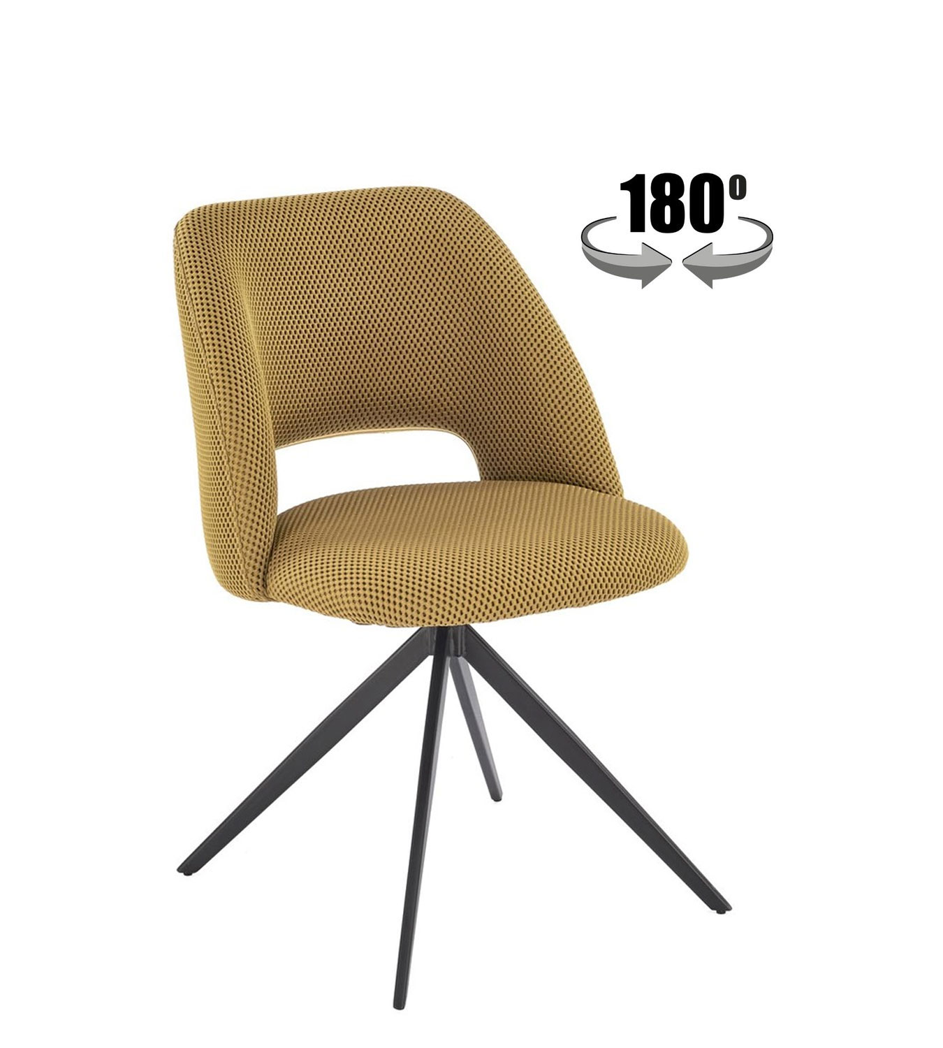 K546 kėdė, garstyčių spalvos