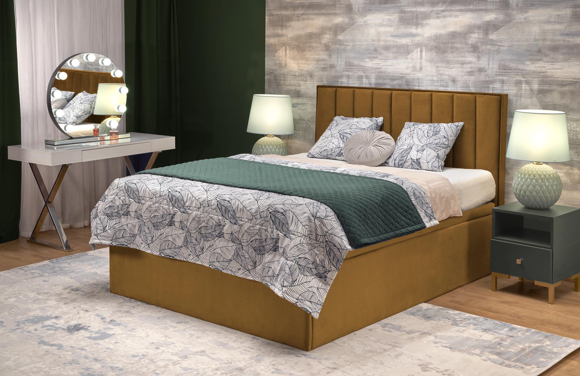 ASENTO 160 lova, garstyčių spalvos ELEMENTAS #8