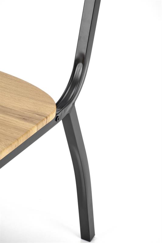 MILTON stalas + 4 kėdės, spalva: natūrali / juoda — изображение 13